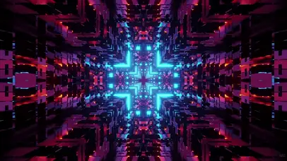 3D机能朋克机械隧道