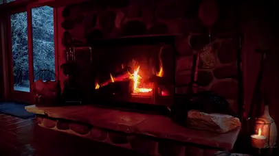 冬季温暖的房间