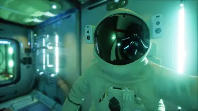 4K超清空间站太空人