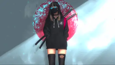 赛博朋克 双刀少女