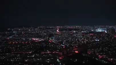 4k大连城市夜景灯光