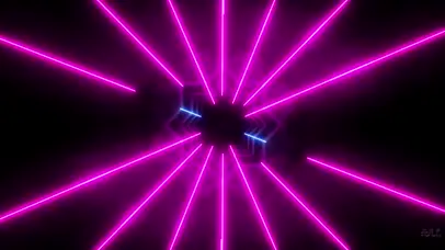 蓝色动态霓虹灯舞台