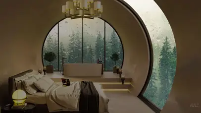 雨天舒适的房间