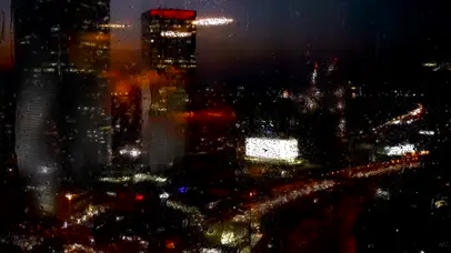 雨滴屏幕-城市夜景