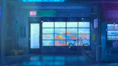 便利店夜雨滴