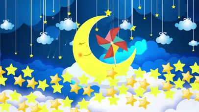 卡通唯美夜晚背景
