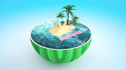 3D夏日西瓜