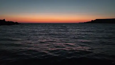 海面日落