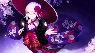 花魁和服黑saber