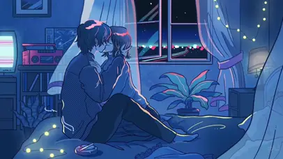 深夜亲吻