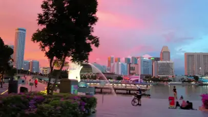 新加坡的粉色天空