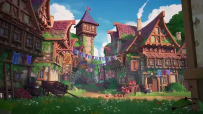 4K 动漫小镇唯美治愈风景