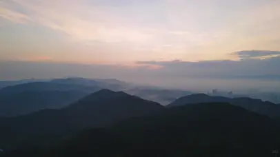 4K清晨山间云雾日出自然风景