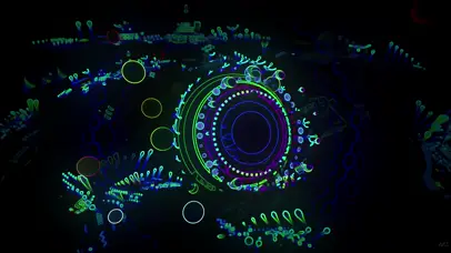 4k炫酷三维粒子动态