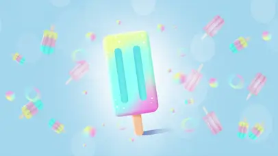 夏天夏季夏日雪糕冰激凌蓝色