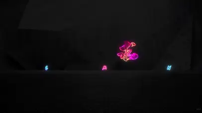 霓虹灯炫彩文字