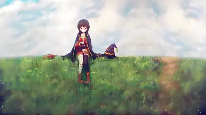 草坪上的魔法少女