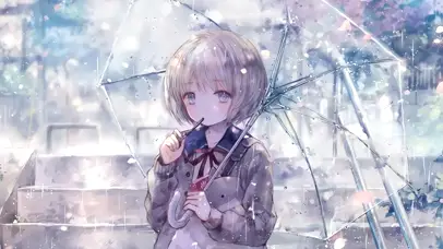 雨天女孩
