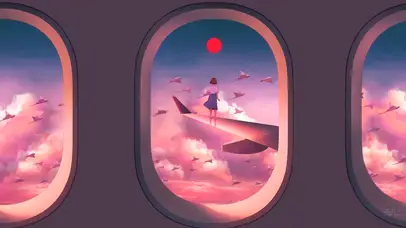 天空鱼群 机翼少女