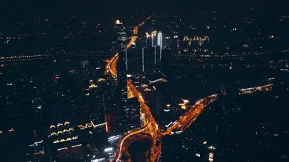 4K夜晚武汉城市夜景