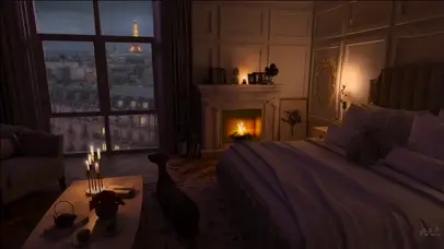 在巴黎舒适的卧室