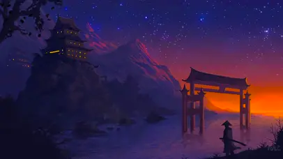 落日时分的武士