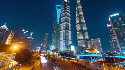 8K上海地标CBD陆家嘴夜景