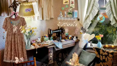 雨天舒适古老房间