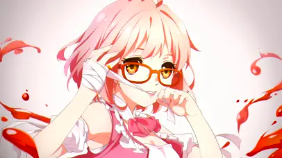 短发眼镜女孩