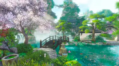 花瓣飘落水中流