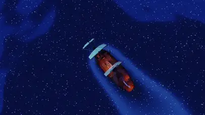 在星空下航行的船