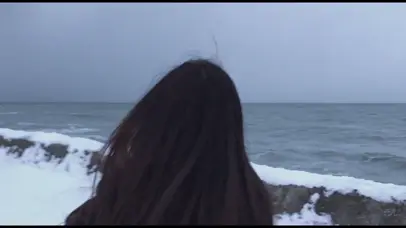 下雪的北海道小姐姐