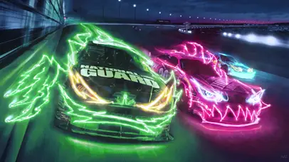 4K赛博朋克赛车