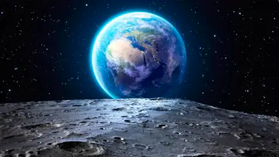 站在月球看地球
