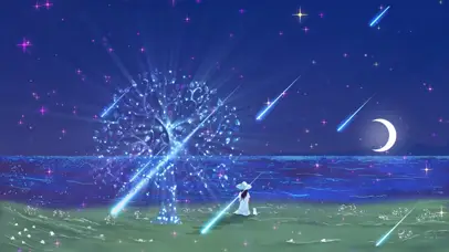 星空下许愿的女孩 