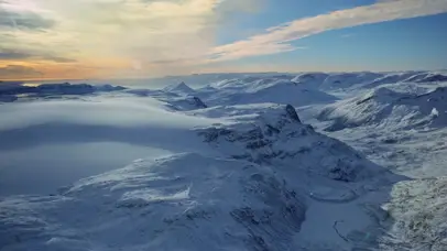 航拍雪景 自然风光
