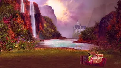 唯美仙境瀑布流水