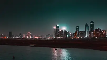 4k城市夜景外滩