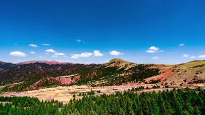 4K西藏高原地貌山川