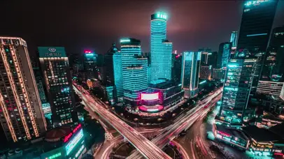 8k重庆赛博朋克风CBD夜景