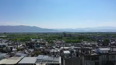 大理古城航拍洱海