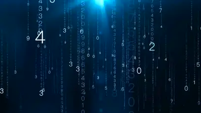 金融数字代码雨