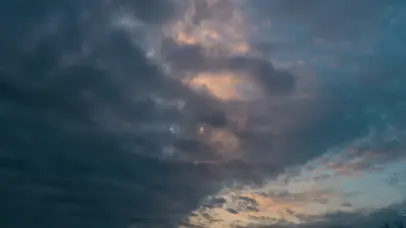 4K蓝天白云火烧云