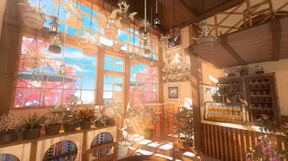 夏季美丽小屋