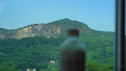 4k旅行行驶高铁车窗外风景