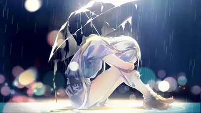 雨中少女