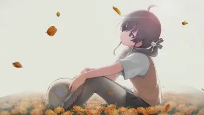 仰望天空的足球少女