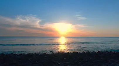 4K日落大海