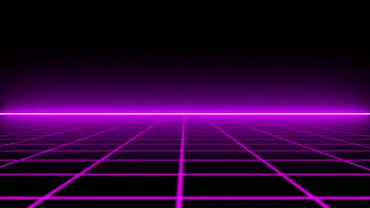4K炫酷发光紫色网格线