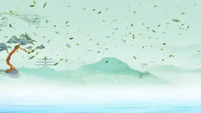 古风中国风绿色山水美景